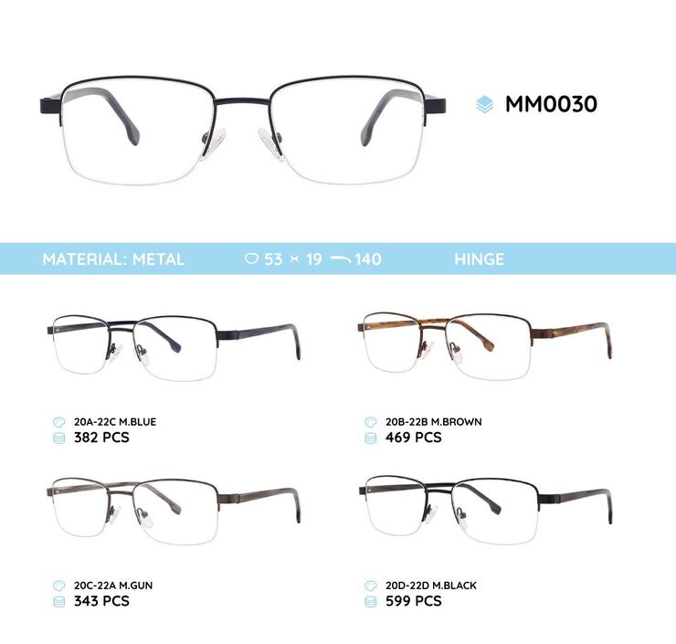 Metal men's frames for glasses MM0030