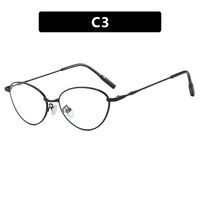 Metal glasses with blue light protection for women 606-6277-31301-PN