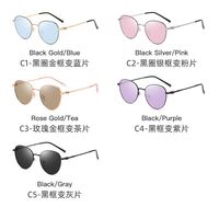 Очки металлические фотохромные с защитой от синего света 9650-2-GT