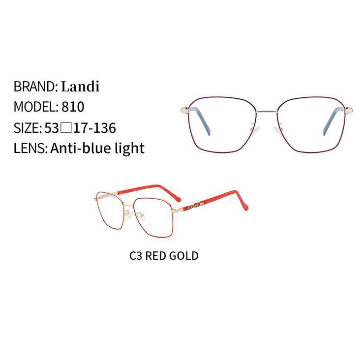 Очки защитные металлические с антибликовым покрытием Landi LD810