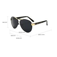 Поляризационные солнцезащитные металлические очки с защитой UV400 2802-2-GT