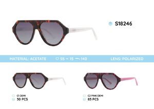 Acetate frames polarized sunglasses S18246