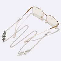 Silver-colored metal non-slip chain, with a bat, for glasses and masks GL842-2