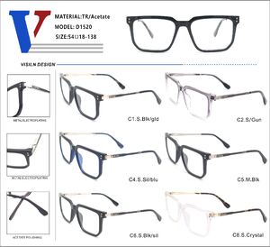 Оправа пластиковая из ацетата TR90 + металл с флексом D1520-DA