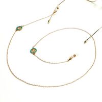 Gold-colored metal non-slip chain, with the tree of life, for glasses and masks GL1036