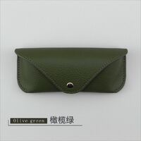 Genuine leather glasses case with microfiber lining ZY013