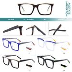 Plastic frames for glasses, acetate lamination with spring hinges Big City BL-2838