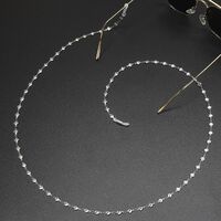 Metal non-slip silver chain, with heart, for glasses and masks GS028