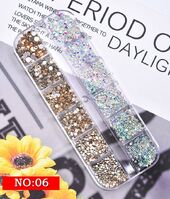 Набор страз с плоским дном для украшения оправ и очков, 13 видов комплектации