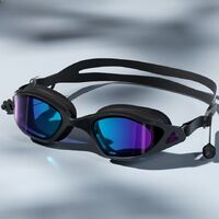 Swimming waterproof anti-fog goggles, with earplugs and cap, diopters from -1.50 to -6.00, 6045-YU