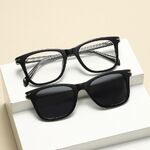 TR90 plastic frame with spring hinges + 5 polarized sun protection magnet clip-on set El Dorado EL1201