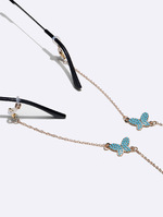 Набор из двух акриловых цепочек для очков черного цвета и ракушечного узора GM123