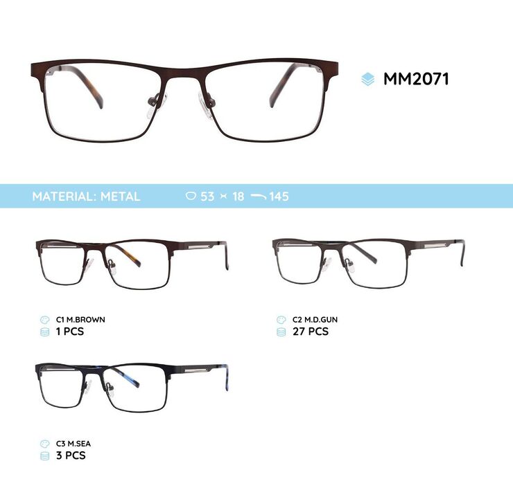 Metal men's frames for glasses MM2071