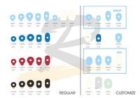 Липкий сегмент (липучки, слиперы) для линз, красные R-OA029