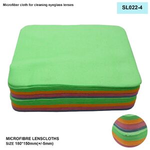 High-density microfiber napkin for glasses lens cleaning sl022-4, 15*18cm +/-0.5