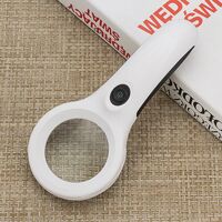 Magnifier with universal backlight, magnifying glass with handle 9586-XX, diameter 55 mm, magnification: 4Х