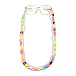 Metal and acrylic eyeglasses double chain GL1159