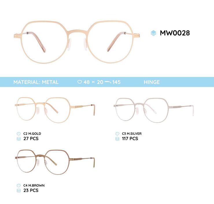 Metal women's frames for glasses MW0028