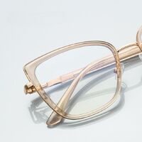 Metal + TR90 plastic Blue Blocker glasses frame for women with UV and blue light protection lenses More FCS3150