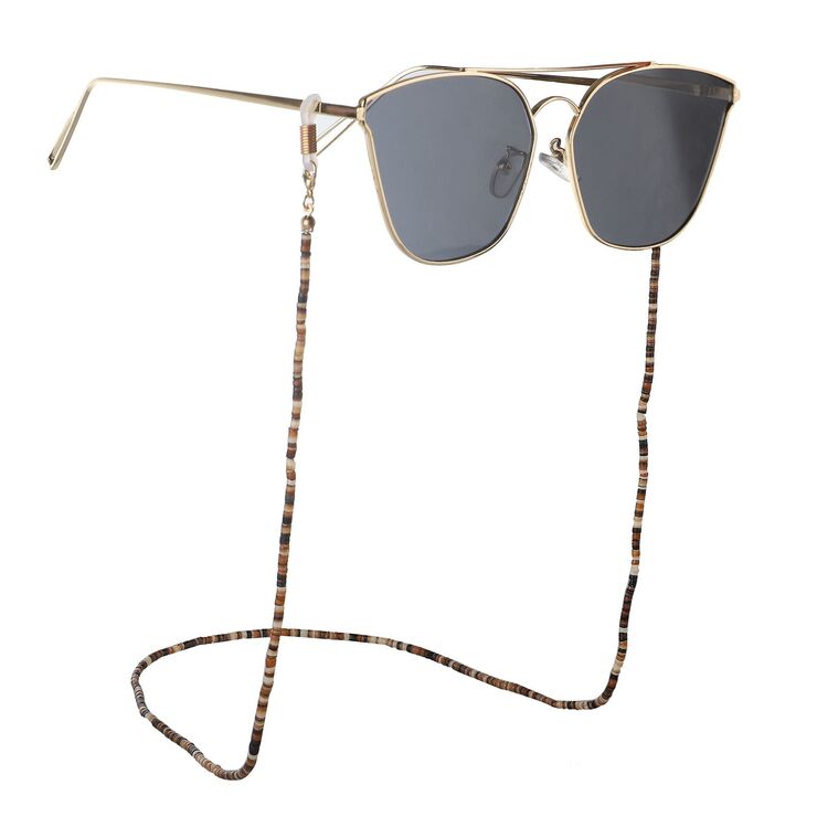 Металлическая нескользящая цепочка, с натуральной ракушкой, для очков и масок GL325