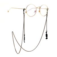 Black-colored metal non-slip chain, with pendant candy, for glasses and masks GL1033