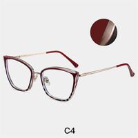 Combined frame (metal + TR90) or glasses with blue light protection, with spring hinges FA87257