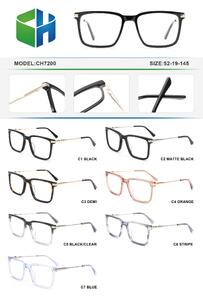 Plastic acetate frame with spring hinges CH7200-DA