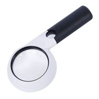 Magnifier with universal backlight, magnifying glass with handle 7510L-XX, diameter 75 mm, magnification: 5Х, 20Х