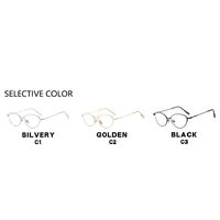 Metal glasses with blue light protection for women 606-6277-31301-PN