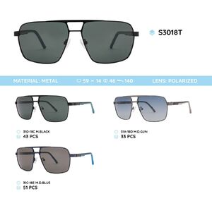 Metal frame polarized sunglasses S3018T