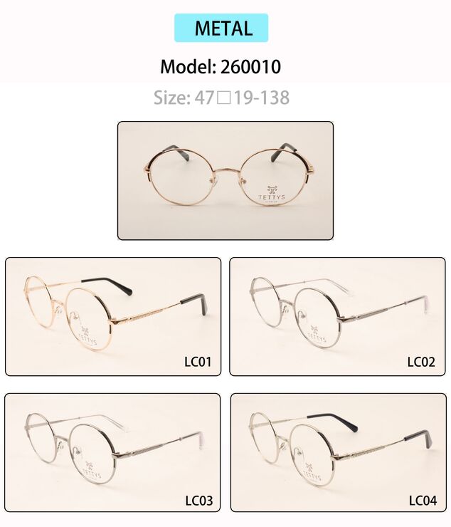 Metal eyeglasses frame for men 260010 (item in stock)
