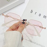 Metal rimless glasses with Blue ray cut 2875-GT