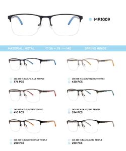 Металлическая оправа с дужками из материала TR-90 со встроенным флексом MR1009