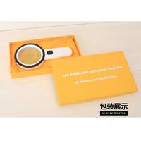 Magnifier with universal backlight, magnifying glass with handle 2288-85-XX, diameter: 80 mm, magnification: 30X