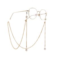 Metal non-slip chain, with pearls, for glasses and masks GA038