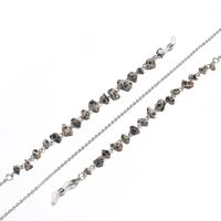 Metal non-slip chain, with natural stone gray leopard print, for glasses and masks GL1430