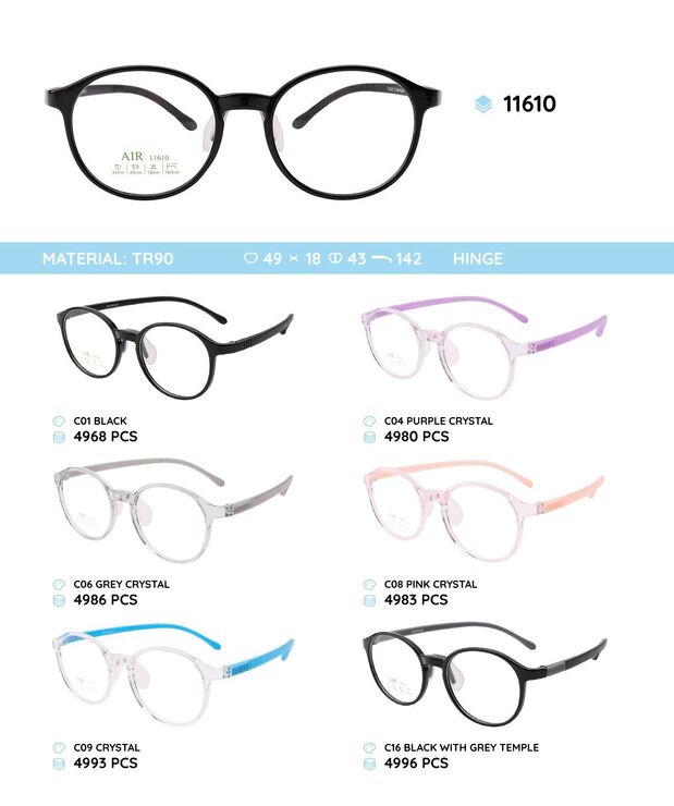 TR-90 plastic frames for kids 11610
