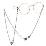 Bronze-colored metal non-slip chain, with arrow, for glasses and masks GL116
