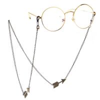 Bronze-colored metal non-slip chain, with arrow, for glasses and masks GL116