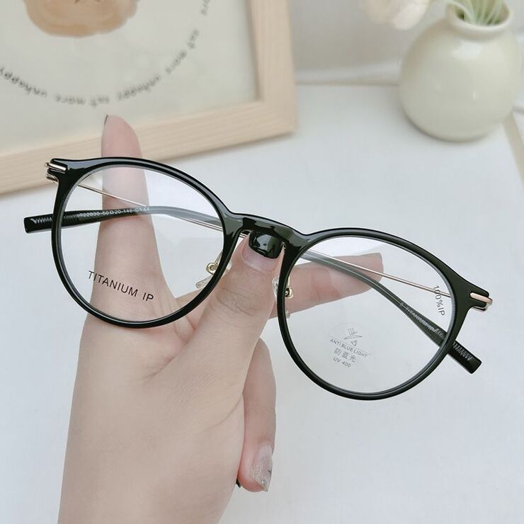 Оправа сверхлёгкая титановая + пластик с линзами с защитой от синего света TR90 MAMO T22030