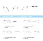 Titanium metal rimless frame TW3015