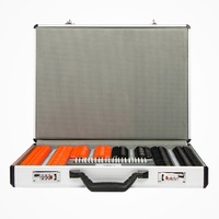 266 plastic rim ophthalmic trial lens set in an aluminum case 38/25 mm