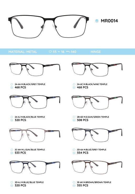 Metal frame with TR-90 temples MR0014