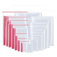 Plastic bag with zip lock (price per pack of 100 pieces), from 4x6 to 36x48 cm, thickness - 0.06 mm