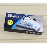 Magnifier with universal backlight, magnifying glass with handle 7010-XX, diameter 50 mm, magnification: 8Х