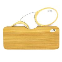 Очки-пенсне пластиковые для чтения с футляром 6009-木纹, диоптрии от +1.00 до +3.50, РМЦ=62-64