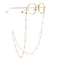 Fashion glasses chain with hearts and pearls GL1024