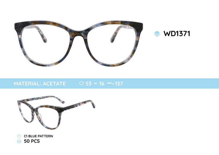 Plastic acetate eyeglasses frame for women WD1371
