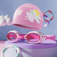 Swimming waterproof anti-fog goggles for kids (3-15 years), with cap, 626-YU