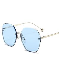 Солнцезащитные металлические безрамочные очки с защитой UV400 2939-GT